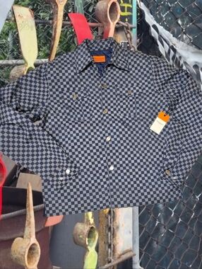 NEW! Rockridge Quilted Jacket In Blue Checker Pattern Size Xl